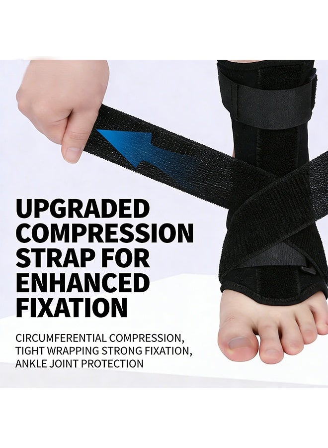 دعامة للكاحل، دعامة للكاحل قابلة للتعديل برباط، دعامة تقويمية للكاحل والقدم للرجال والنساء - Image 3